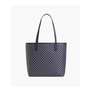 Talbots Printed Saffiano Tote Bag Blue White‎ Red Weave